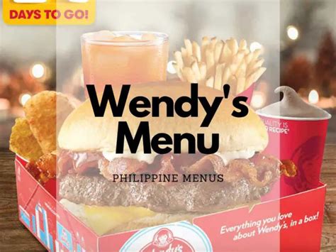 Wendy's Menu Philippines (2024) — Philippine Menus.